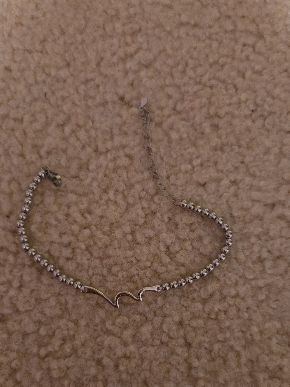 Elegant Silver Heart Wave Bracelet for Women